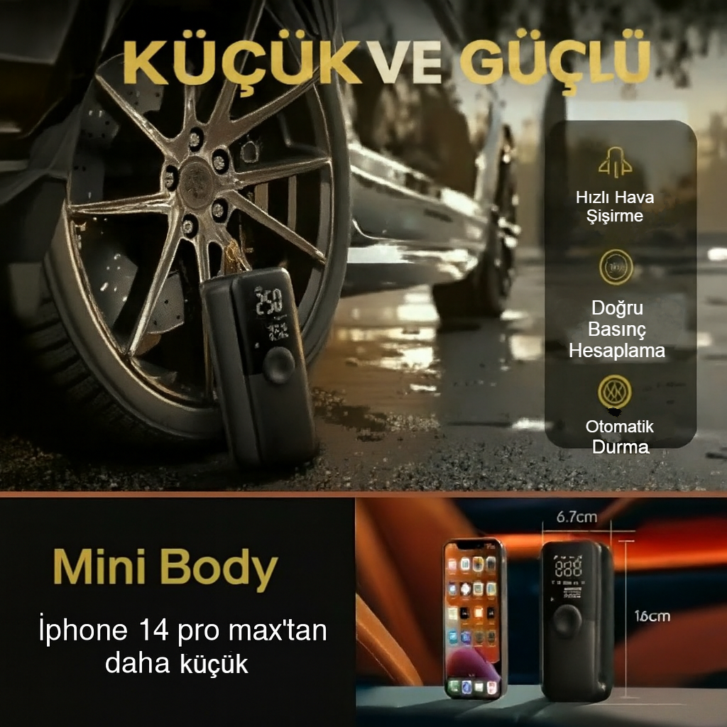 Taşınabilir Kompresör Hava Pompası